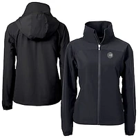 Women's Cutter & Buck Black Chicago Cubs Charter Eco Recycled Full-Zip Jacket