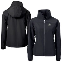 Women's Cutter & Buck Black Chicago Cubs Charter Eco Recycled Full-Zip Jacket
