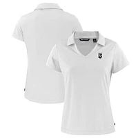 Women's Cutter & Buck White Kansas City Royals Daybreak Eco Recycled V-Neck Polo