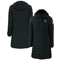 Women's Cutter & Buck  Black Kansas City Royals Mission Ridge Repreve Eco Insulated Long Puffer Jacket