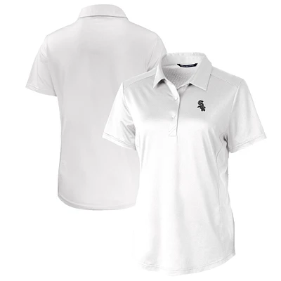 Women's Cutter & Buck White Chicago Sox Eco Textured Stretch Recycled Polo