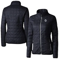 Women's Cutter & Buck Navy/Silver New York Yankees Rainier PrimaLoft Eco Insulated Full-Zip Puffer Jacket
