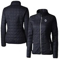Women's Cutter & Buck Navy/Silver New York Yankees Rainier PrimaLoft Eco Insulated Full-Zip Puffer Jacket
