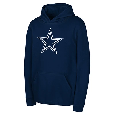 Youth Navy Dallas Cowboys Team Logo Pullover Hoodie