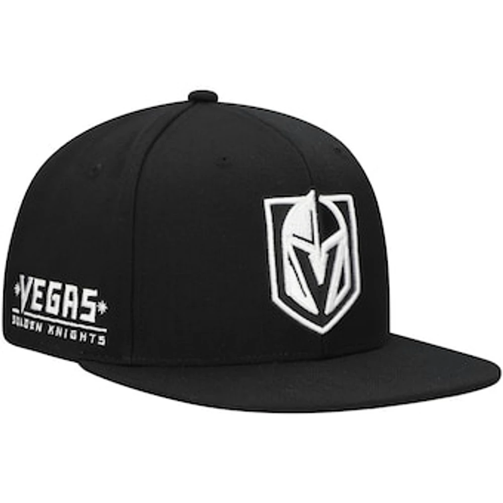 Men's Mitchell & Ness  Black Vegas Golden Knights Team Snapback Hat