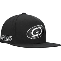 Men's Mitchell & Ness  Black Carolina Hurricanes Team Snapback Hat