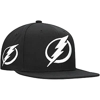 Men's Mitchell & Ness  Black Tampa Bay Lightning Team Snapback Hat