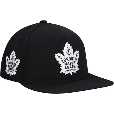 Men's Mitchell & Ness  Black Toronto Maple Leafs Team Snapback Hat