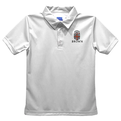 Toddler Vive La Fete  White Brown Bears Solid Polo