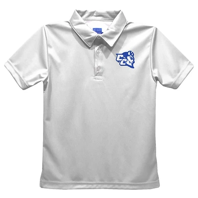Toddler Vive La Fete  White Central Connecticut State Blue Devils Solid Polo