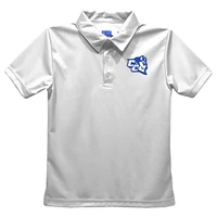 Toddler Vive La Fete  White Central Connecticut State Blue Devils Solid Polo