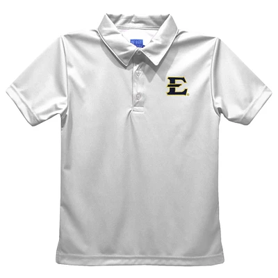 Toddler Vive La Fete  White ETSU Buccaneers Solid Polo