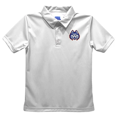Toddler Vive La Fete  White Houston Christian Huskies Solid Polo
