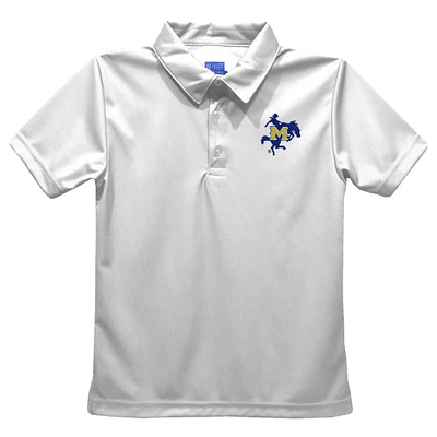 Toddler Vive La Fete  White McNeese State Cowboys Solid Polo