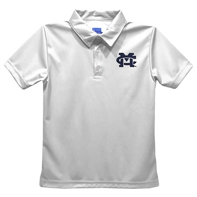 Toddler Vive La Fete  White Mississippi College Choctaws Solid Polo
