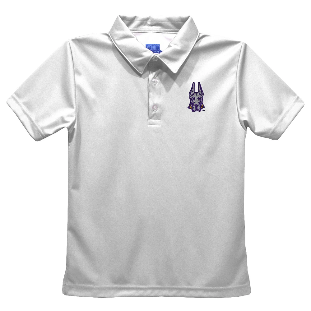 Toddler Vive La Fete White UAlbany Great Danes Solid Polo