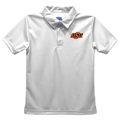 Toddler Vive La Fete  White Oklahoma State Cowboys Solid Polo
