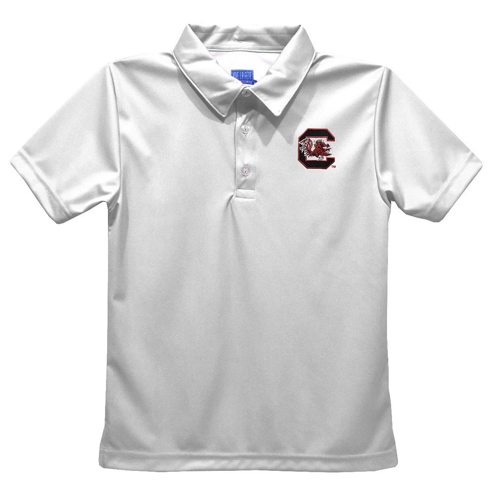 Toddler Vive La Fete White South Carolina Gamecocks Solid Polo