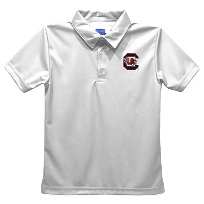 Toddler Vive La Fete  White South Carolina Gamecocks Solid Polo