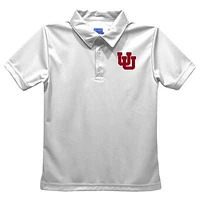 Toddler Vive La Fete  White Utah Utes Solid Polo