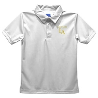 Youth Vive La Fete  White Cal State L.A. Golden Eagles Solid Polo