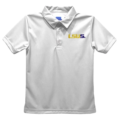 Youth Vive La Fete  White LSU Shreveport Pilots Solid Polo