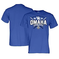 Men's Blue 84 Royal Kentucky Wildcats 2024 NCAA Baseball College World Series Omaha T-Shirt