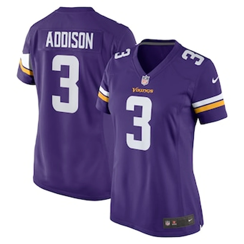 Women's Nike Jordan Addison  Purple Minnesota Vikings Team Game Jersey