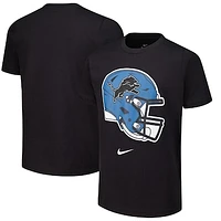 Youth Nike Black Detroit Lions Helmet T-Shirt