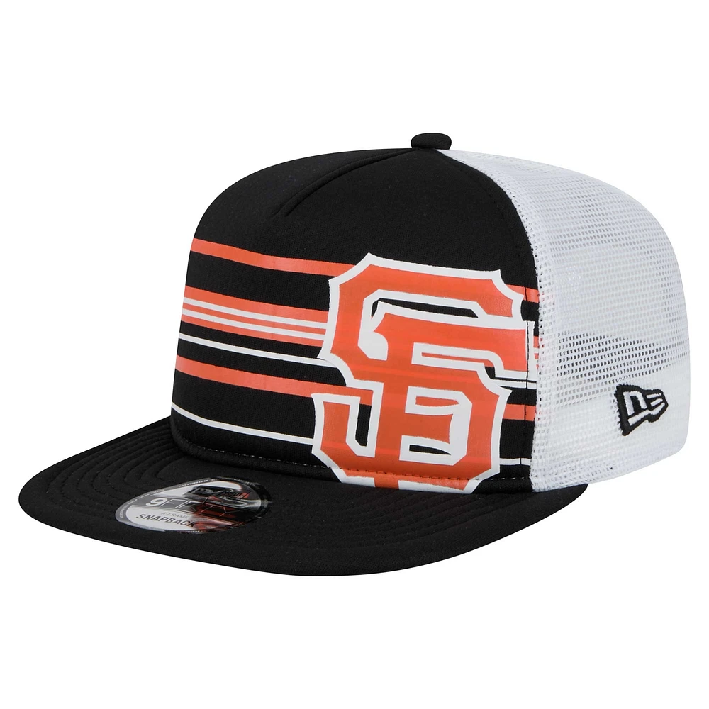 Men's New Era  Black San Francisco Giants 9FIFTY A-Frame Trucker Snapback Hat