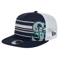 Men's New Era  Navy Seattle Mariners 9FIFTY A-Frame Trucker Snapback Hat