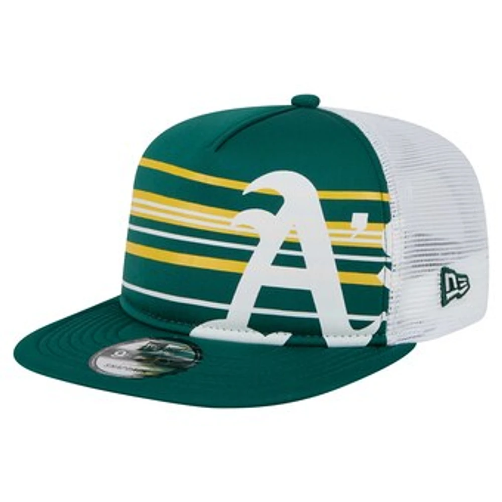 Men's New Era  Green Athletics 9FIFTY A-Frame Trucker Snapback Hat