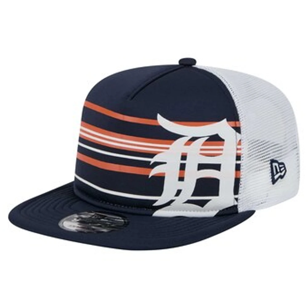 Men's New Era  Navy Detroit Tigers 9FIFTY A-Frame Trucker Snapback Hat