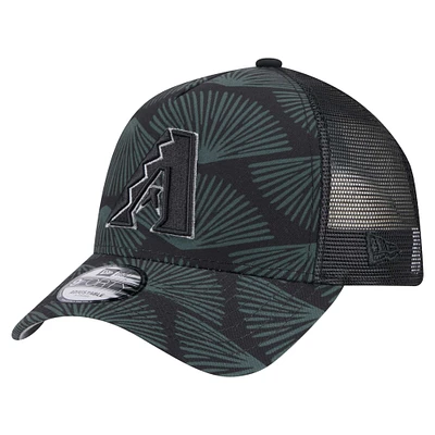 Men's New Era  Black Arizona Diamondbacks 9FORTY A-Frame Trucker Adjustable Hat