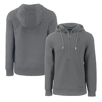 Men's Cutter & Buck Gray South Florida Bulls Roam Eco Half-Zip Recycled Pullover Hoodie