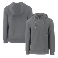 Men's Cutter & Buck Gray South Florida Bulls Roam Eco Half-Zip Recycled Pullover Hoodie