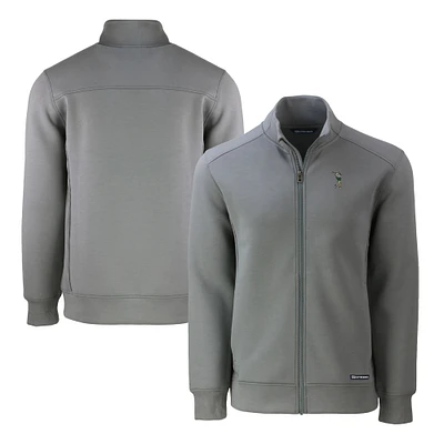 Men's Cutter & Buck Gray South Florida Bulls Roam Eco Recycled Full-Zip Jacket