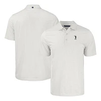 Men's Cutter & Buck White South Florida Bulls Pike Eco Symmetry Print Stretch Recycled Polo