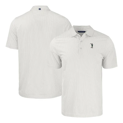 Men's Cutter & Buck White South Florida Bulls Pike Eco Symmetry Print Stretch Recycled Polo