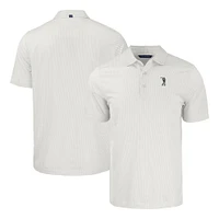 Men's Cutter & Buck White South Florida Bulls Pike Eco Symmetry Print Stretch Recycled Polo
