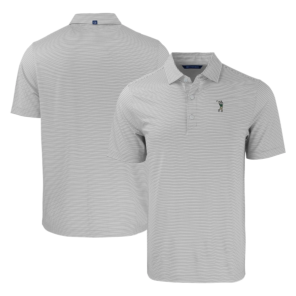 Men's Cutter & Buck Gray South Florida Bulls Forge Eco Double Stripe Stretch Recycled Polo