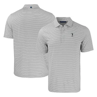 Men's Cutter & Buck Gray South Florida Bulls Forge Eco Double Stripe Stretch Recycled Polo