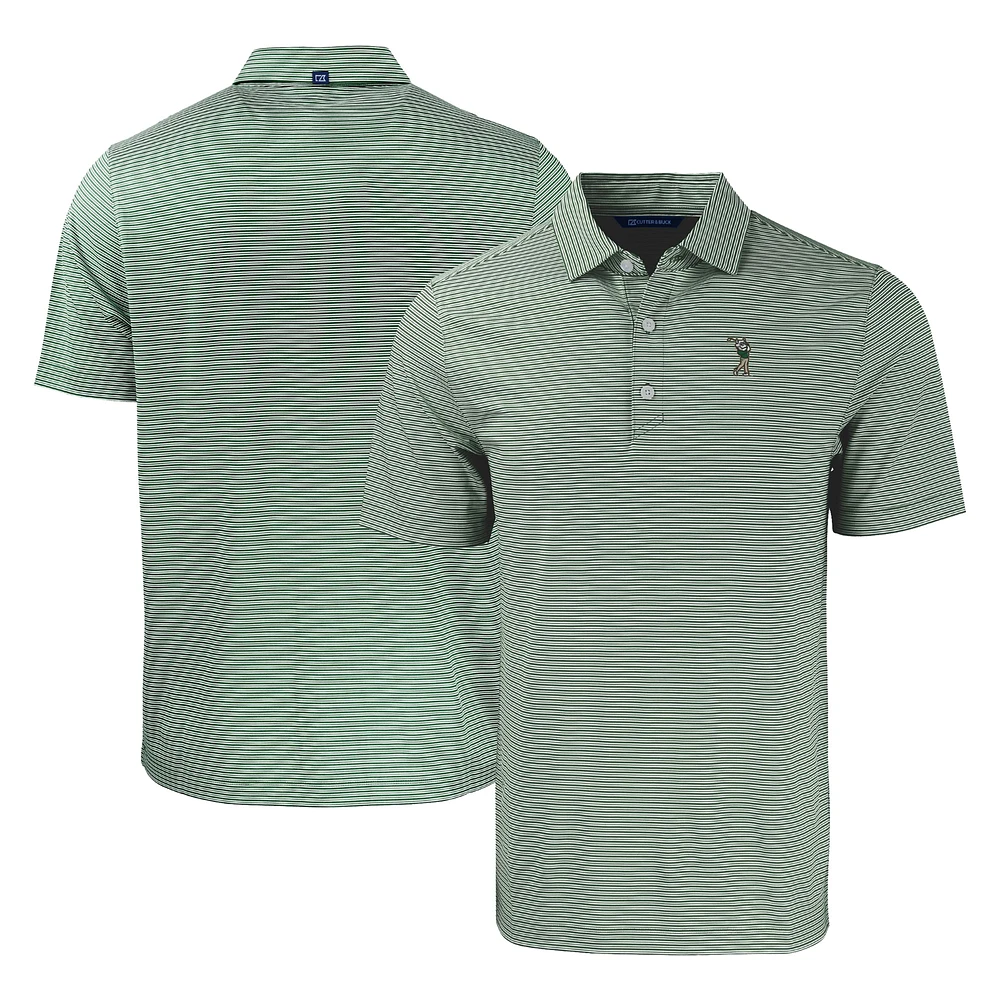 Men's Cutter & Buck Green South Florida Bulls Forge Eco Double Stripe Stretch Recycled Polo