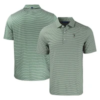 Men's Cutter & Buck Green South Florida Bulls Forge Eco Double Stripe Stretch Recycled Polo