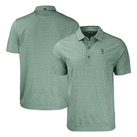 Men's Cutter & Buck Heather Green South Florida Bulls Forge Eco Stripe Stretch Recycled Polo