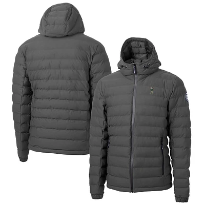Men's Cutter & Buck Gray South Florida Bulls Mission Ridge Repreve® Eco Insulated Full-Zip Hoodie Puffer Jacket