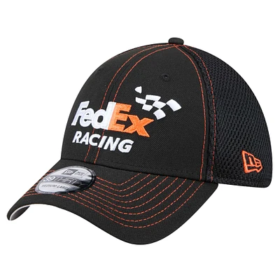 Men's New Era Black Denny Hamlin Neo 39THIRTY Flex Hat