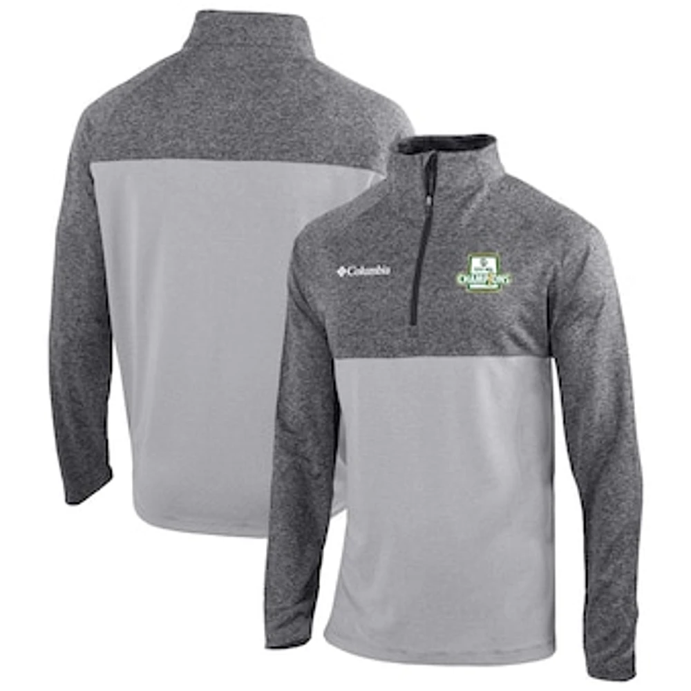 Men's Columbia Gray Boston Celtics 2024 NBA Finals Champions Omni-Wick Rockin' It Quarter-Zip Pullover Top