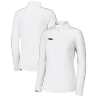 Women's Tommy Bahama White Baltimore Ravens Sport Playa Vista Quarter-Zip Jacket