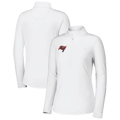 Women's Tommy Bahama White Tampa Bay Buccaneers Sport Playa Vista Quarter-Zip Jacket